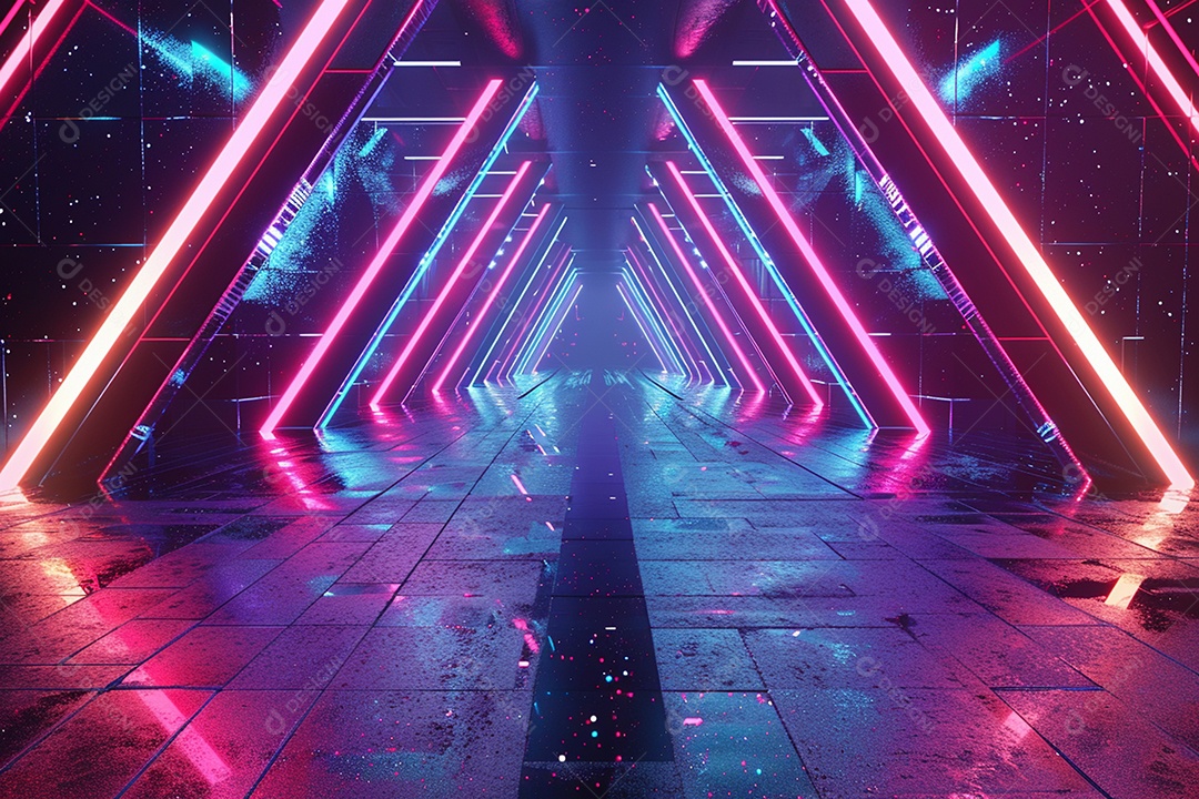 Conceito de vitrine futurista digital grátis cena de show vazia