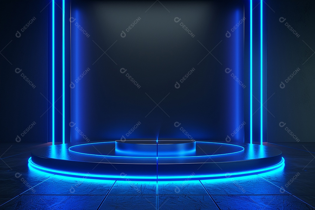 Conceito de vitrine futurista digital grátis cena de show vazia