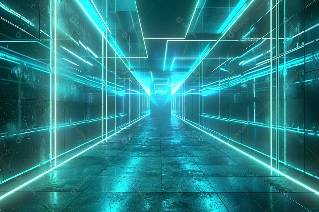 Conceito de vitrine futurista digital grátis cena de show vazia