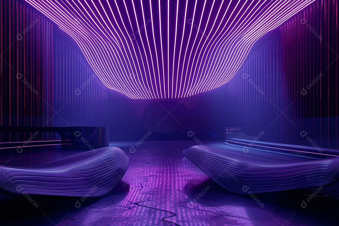 Conceito de vitrine futurista digital grátis cena de show vazia