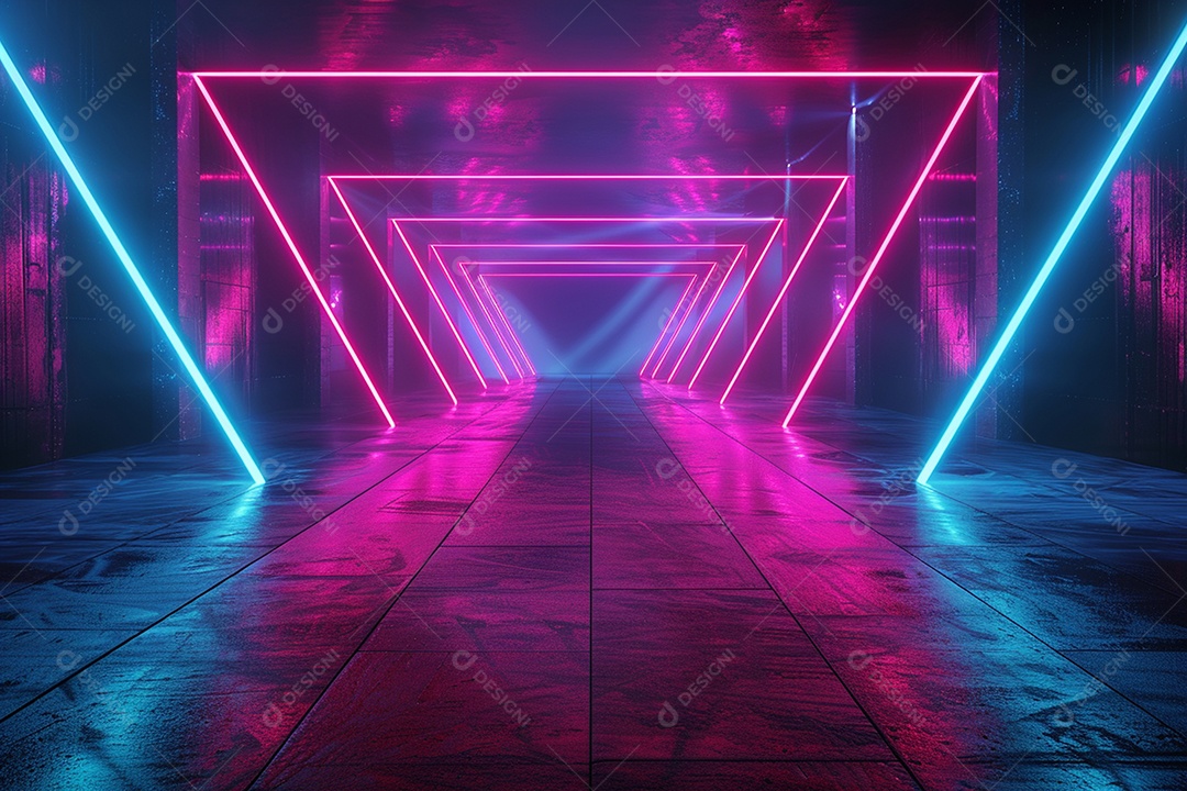 Conceito de vitrine futurista digital grátis cena de show vazia