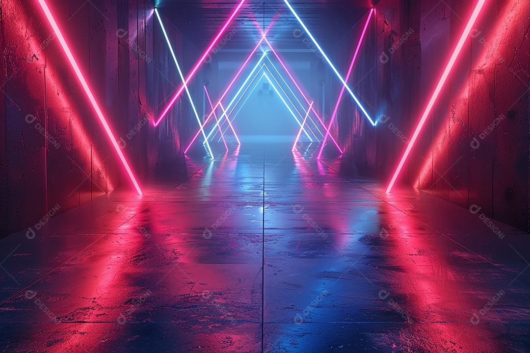 Conceito de vitrine futurista digital grátis cena de show vazia