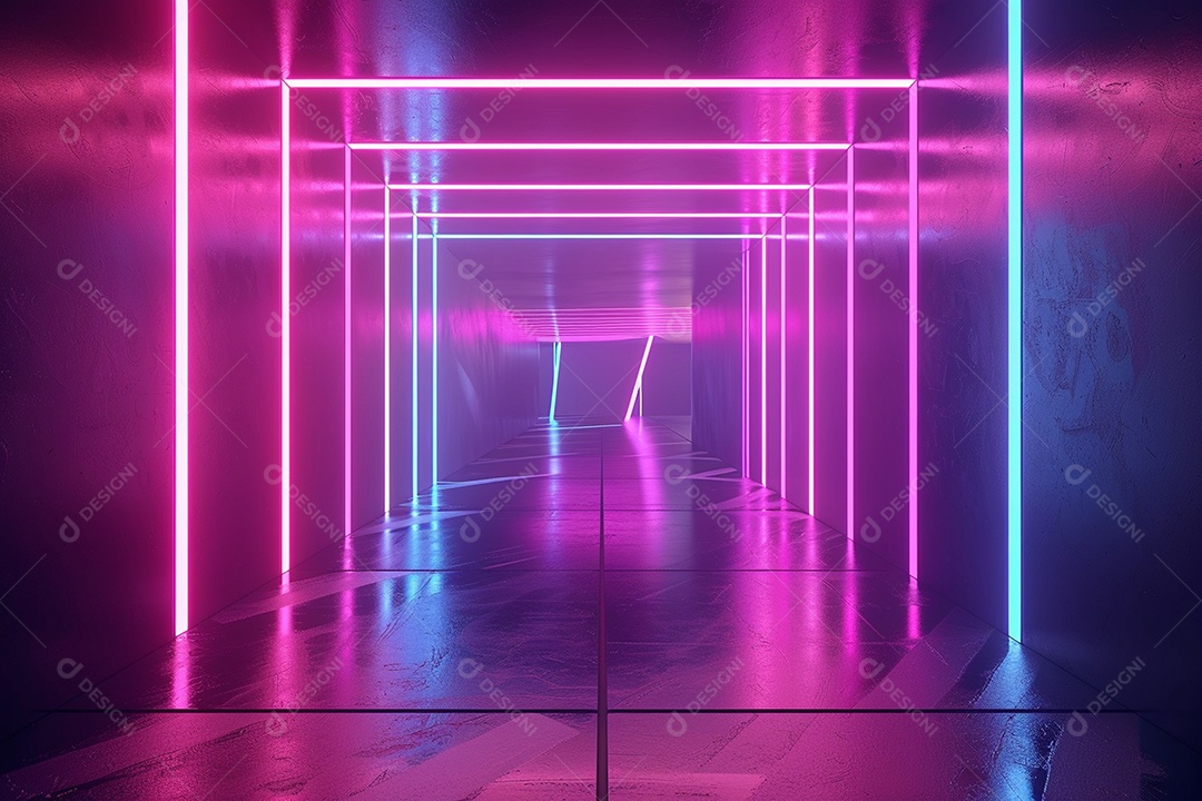 Conceito de vitrine futurista digital grátis cena de show vazia