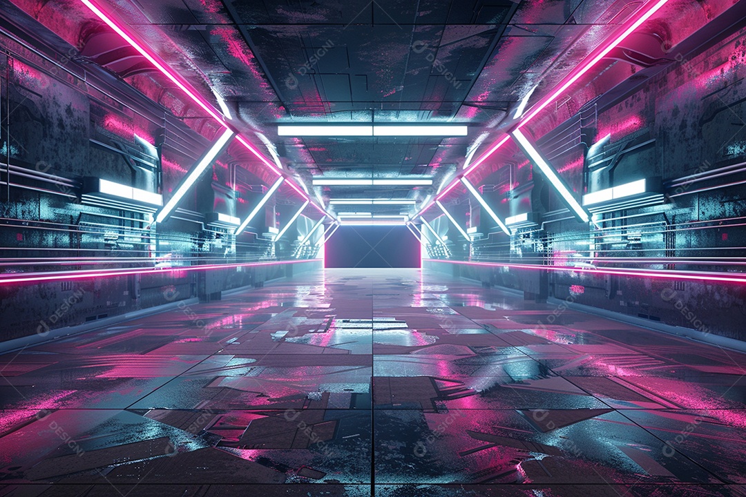 Conceito de vitrine futurista digital grátis cena de show vazia