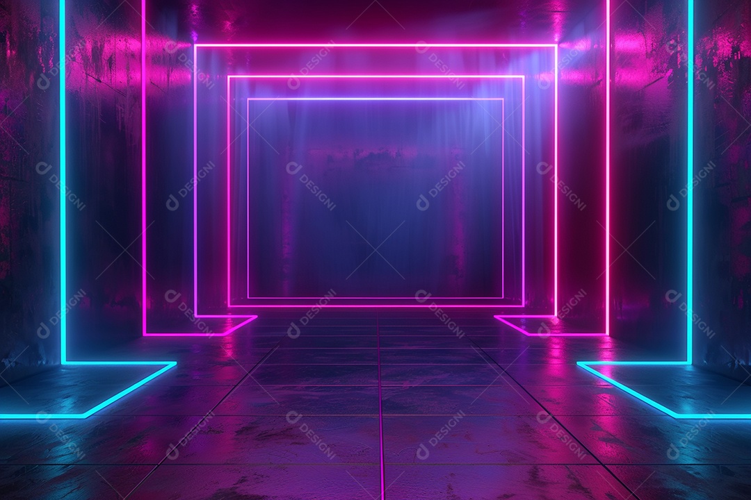 Conceito de vitrine futurista digital grátis cena de show vazia