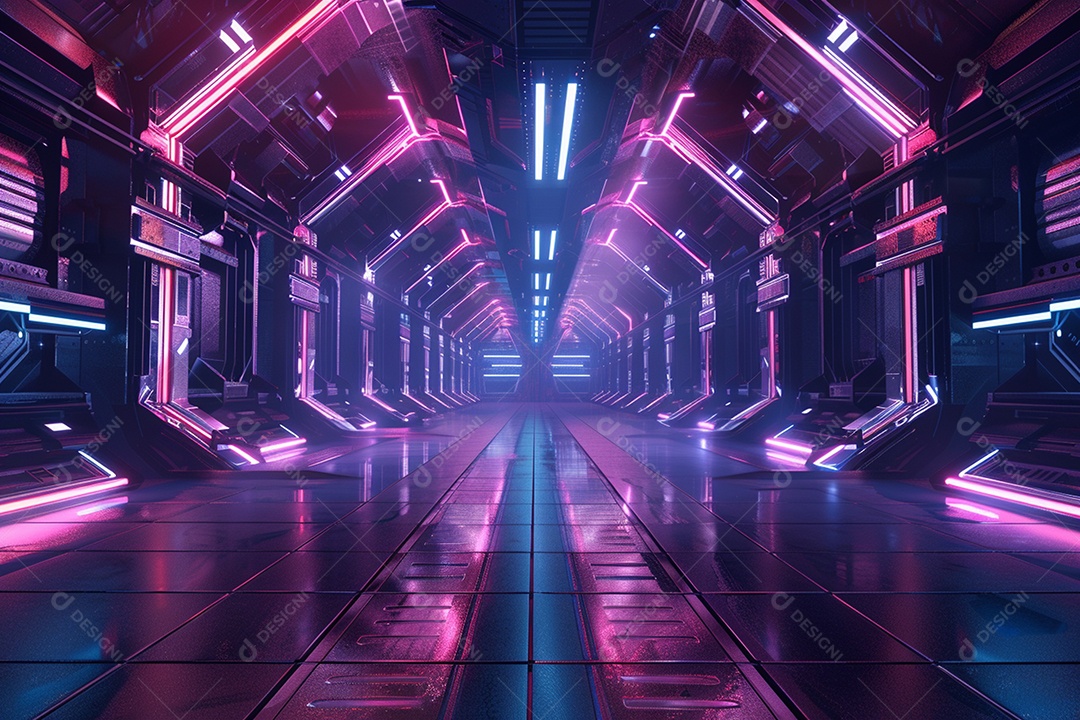 Conceito de vitrine futurista digital grátis cena de show vazia