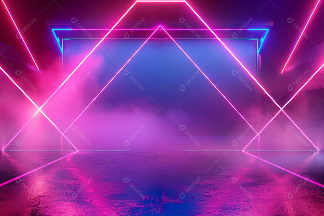 Conceito de vitrine futurista digital grátis cena de show vazia