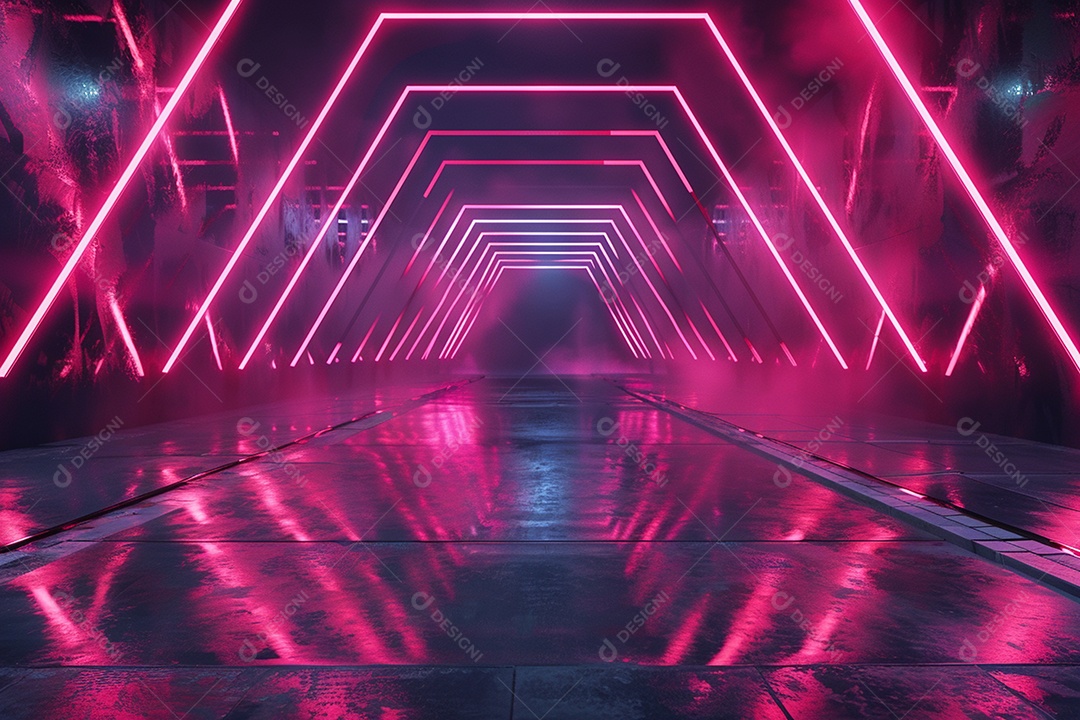 Conceito de vitrine futurista digital grátis cena de show vazia