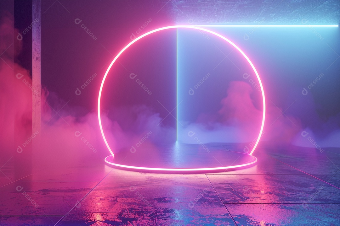 Conceito de vitrine futurista digital grátis cena de show vazia