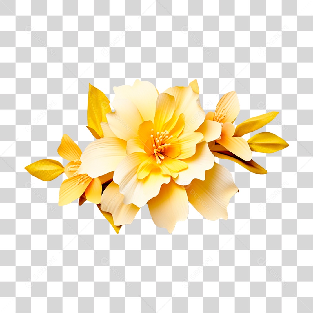 Flor Amarela PNG Transparente