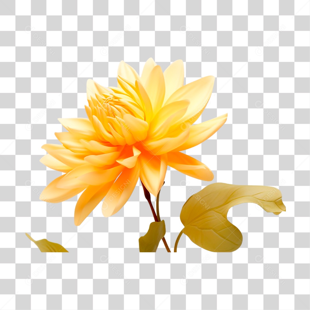 Flor Amarela PNG Transparente