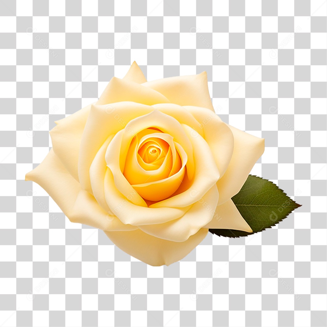 Rosa Amarela PNG Transparente