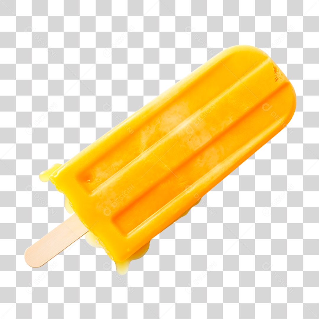 Picolé de Laranja PNG Transparente