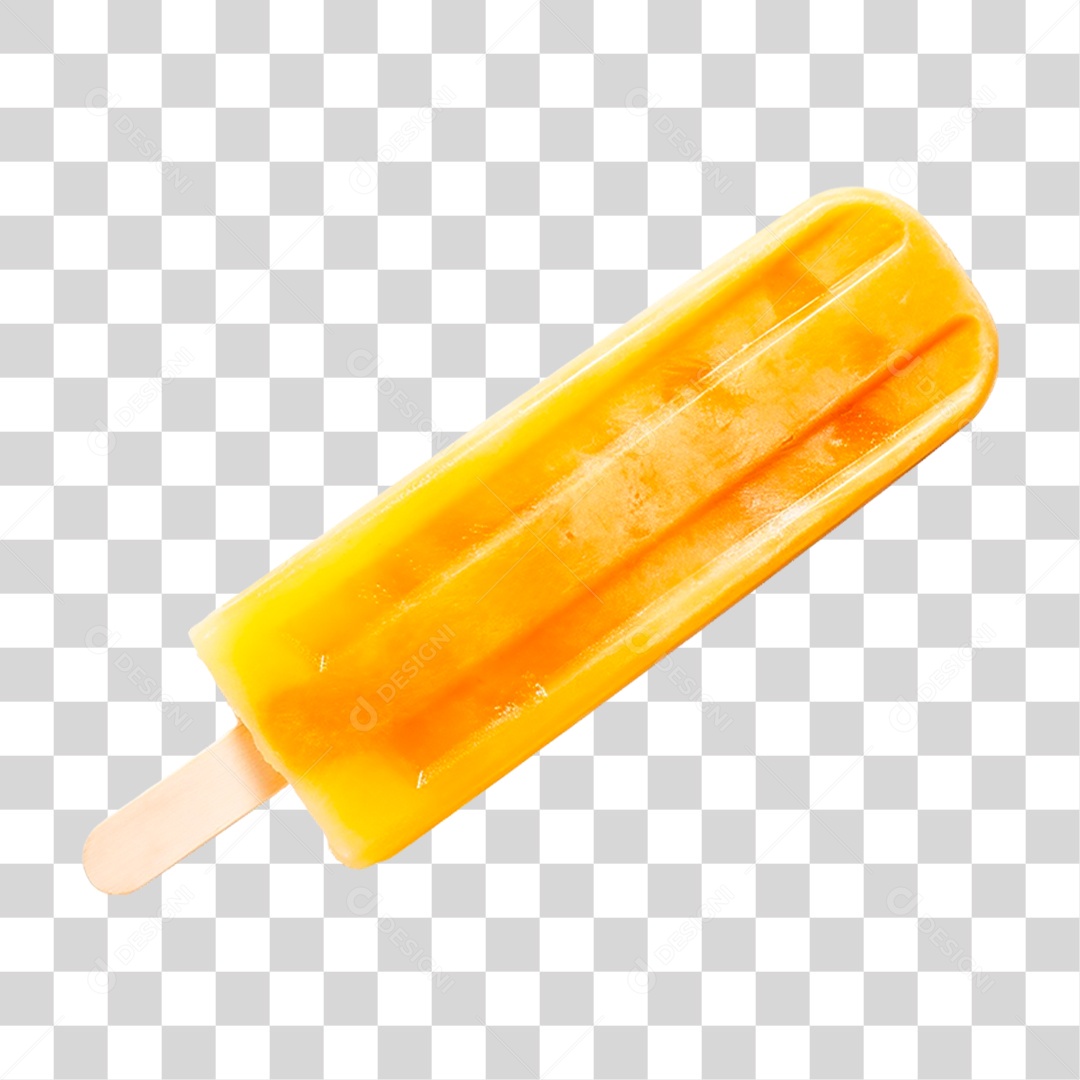 Picolé de Laranja PNG Transparente