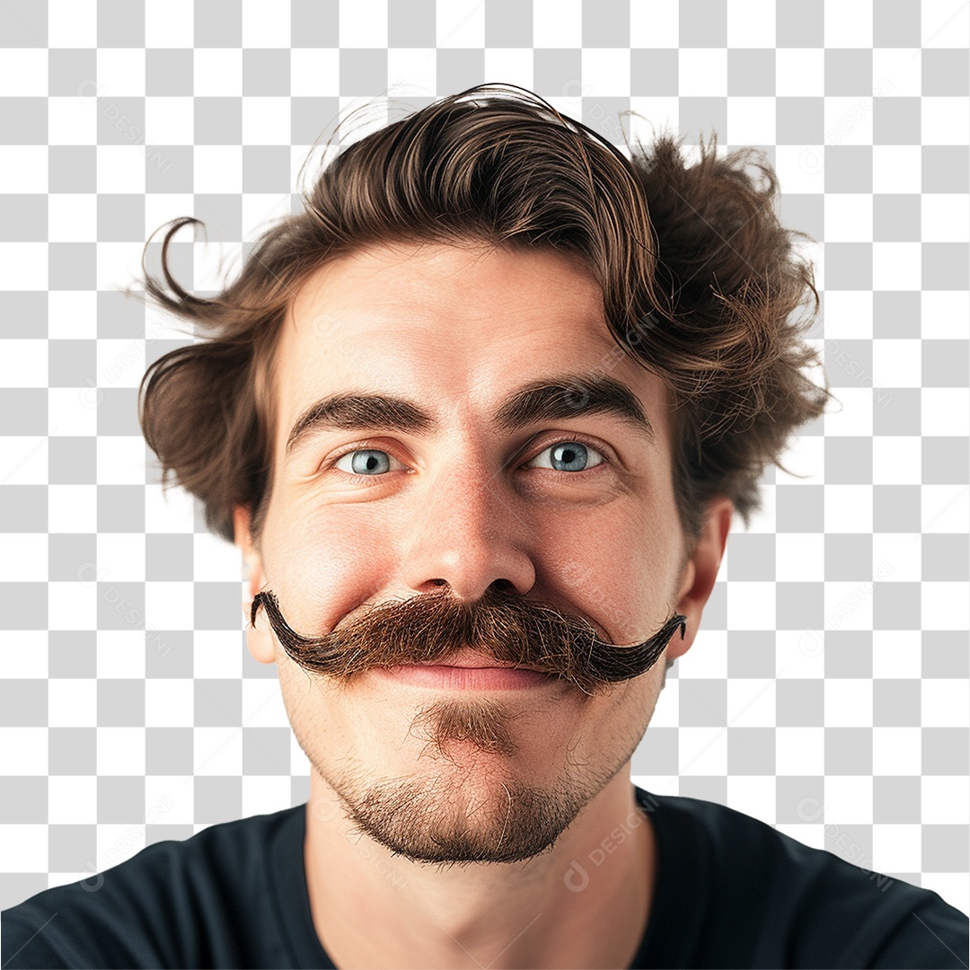 Homem com Bigode PNG Transparente