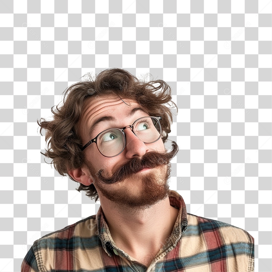 Homem com Bigode PNG Transparente