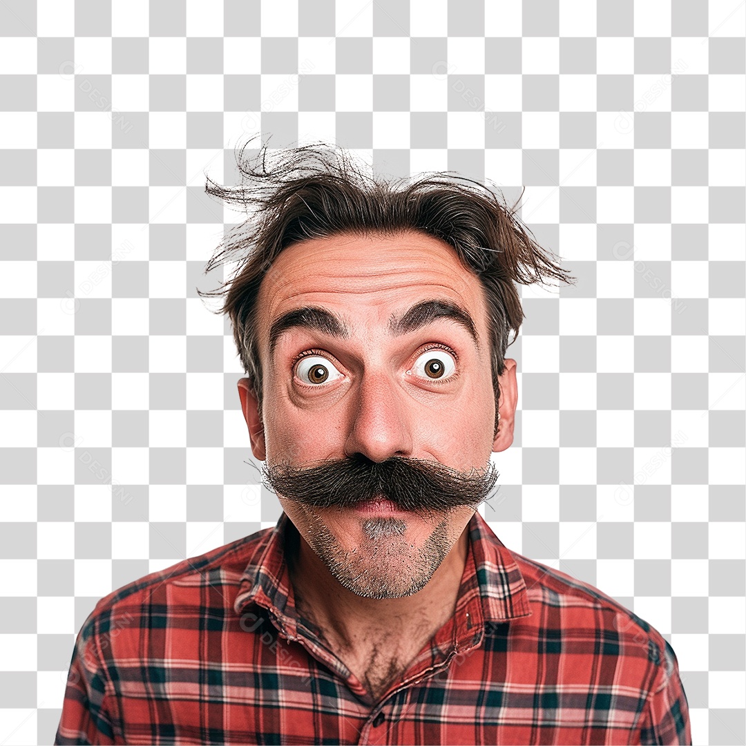 Homem com Bigode PNG Transparente