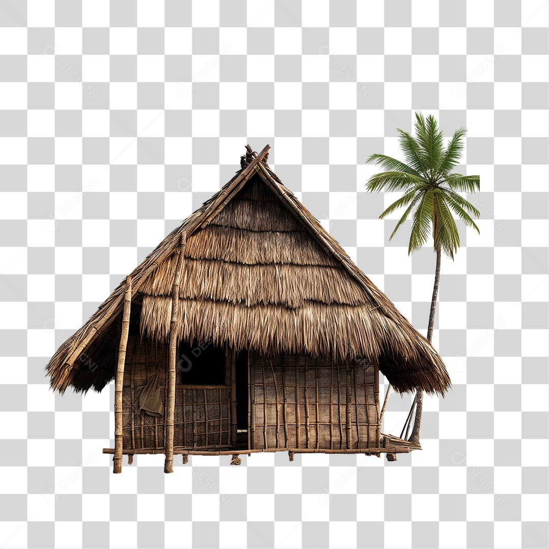 Cabana de Palha PNG Transparente
