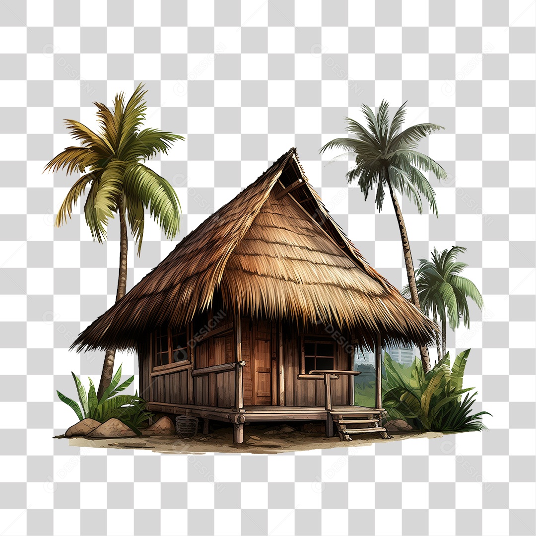 Cabana de Palha PNG Transparente