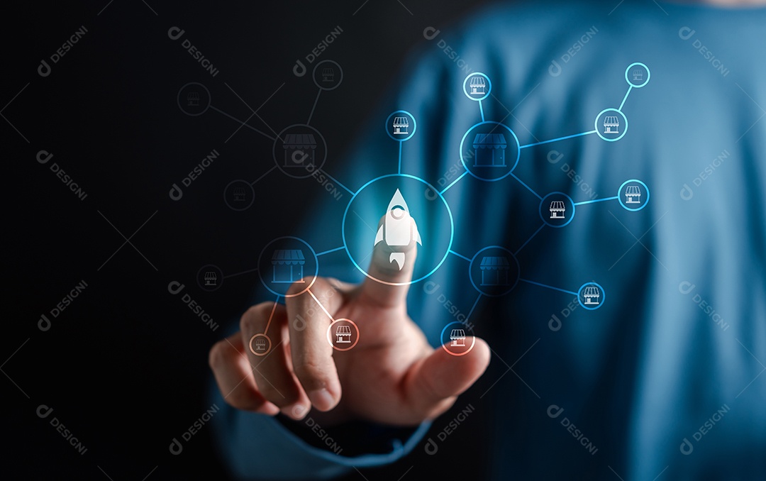 Homem jovem empresário em seu escritório