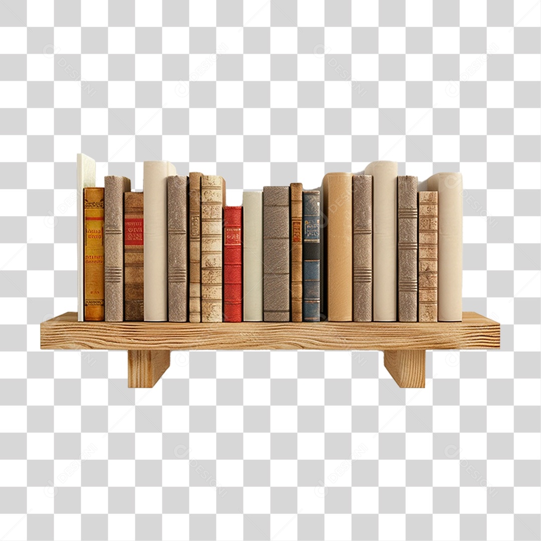Prateleira de Livros PNG Transparente