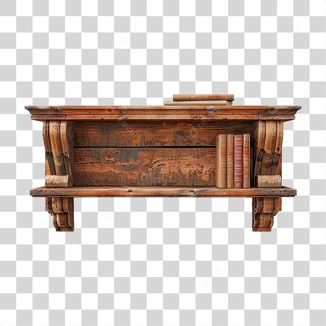 Prateleira de Livros PNG Transparente