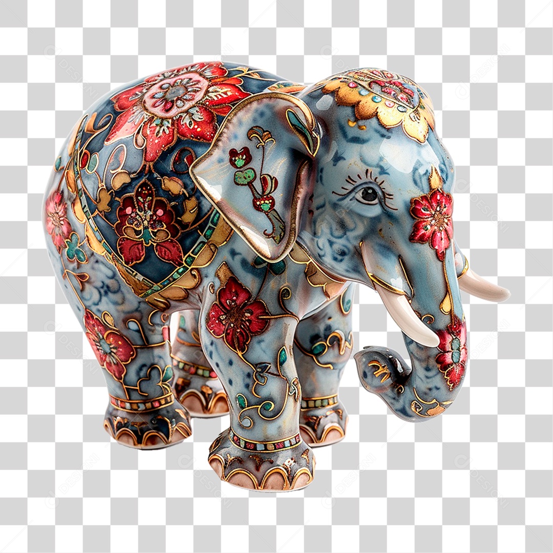 Elefante de Porcelana PNG Transparente