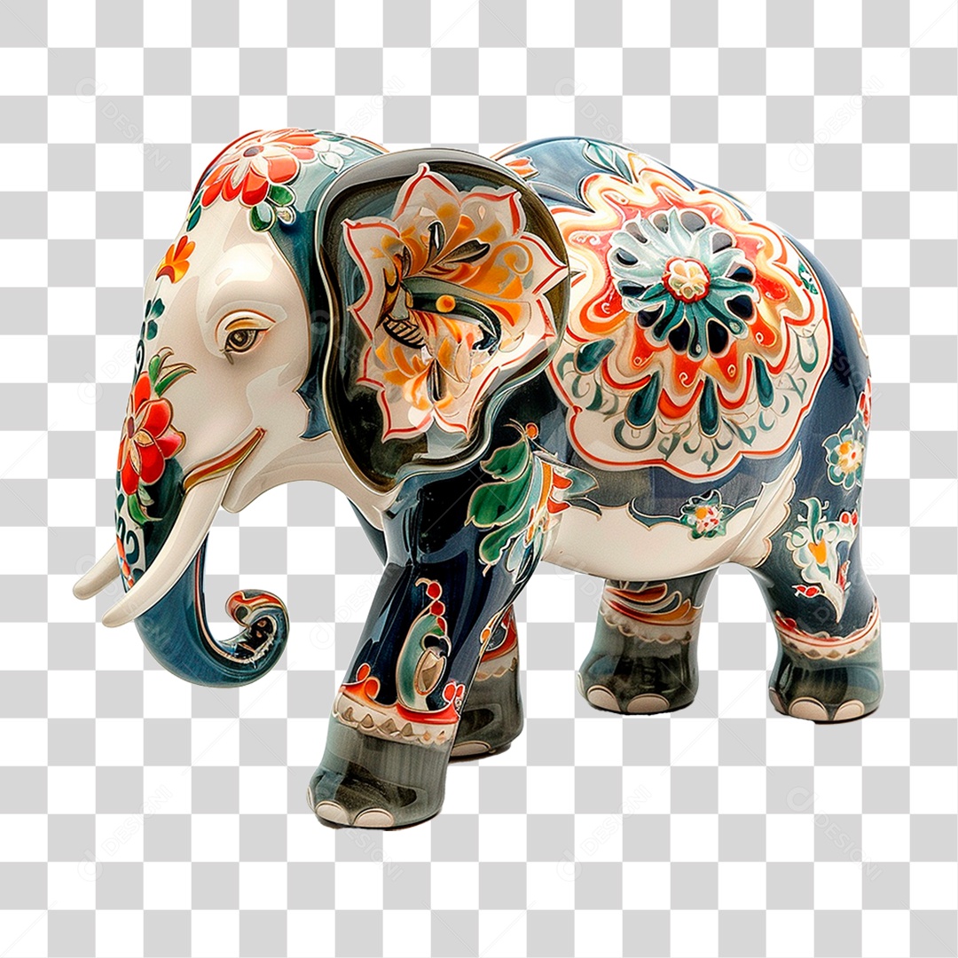 Elefante de Porcelana PNG Transparente