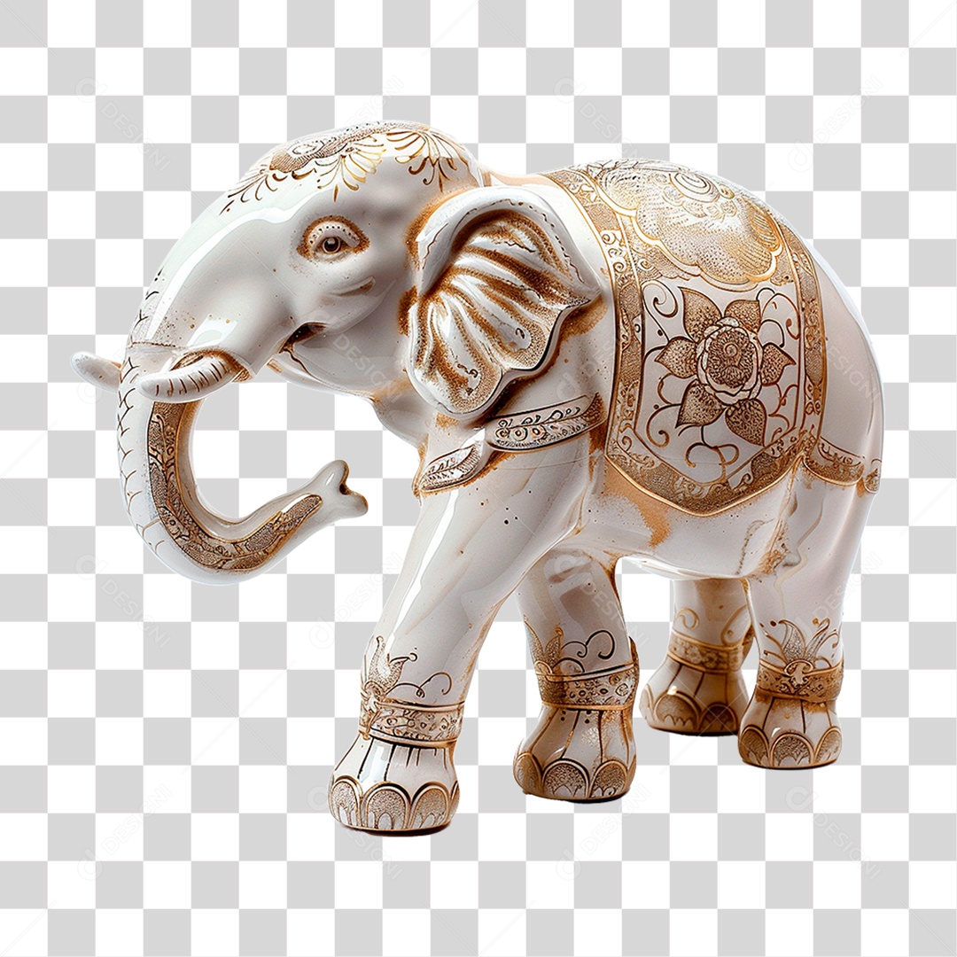 Elefante de Porcelana PNG Transparente