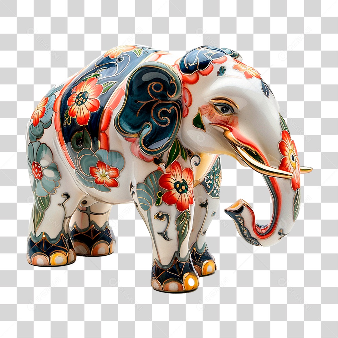 Elefante de Porcelana PNG Transparente