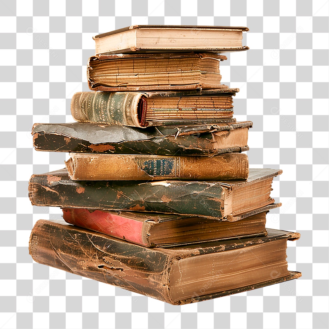 Pilha de Livros PNG Transparente