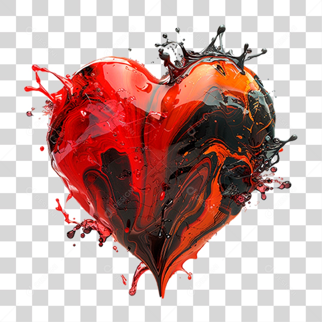 Coração Vermelho PNG Transparente