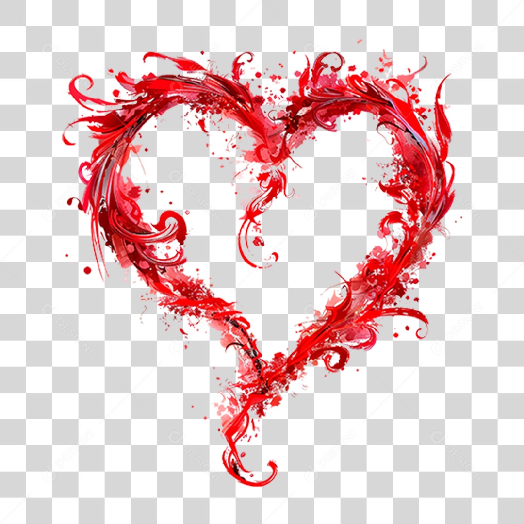 Coração Vermelho PNG Transparente