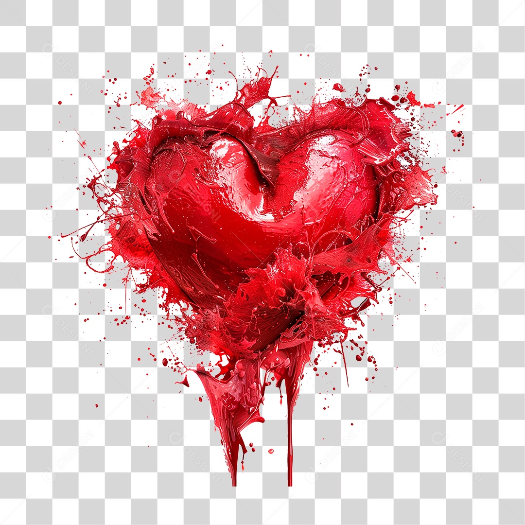 Coração Vermelho PNG Transparente