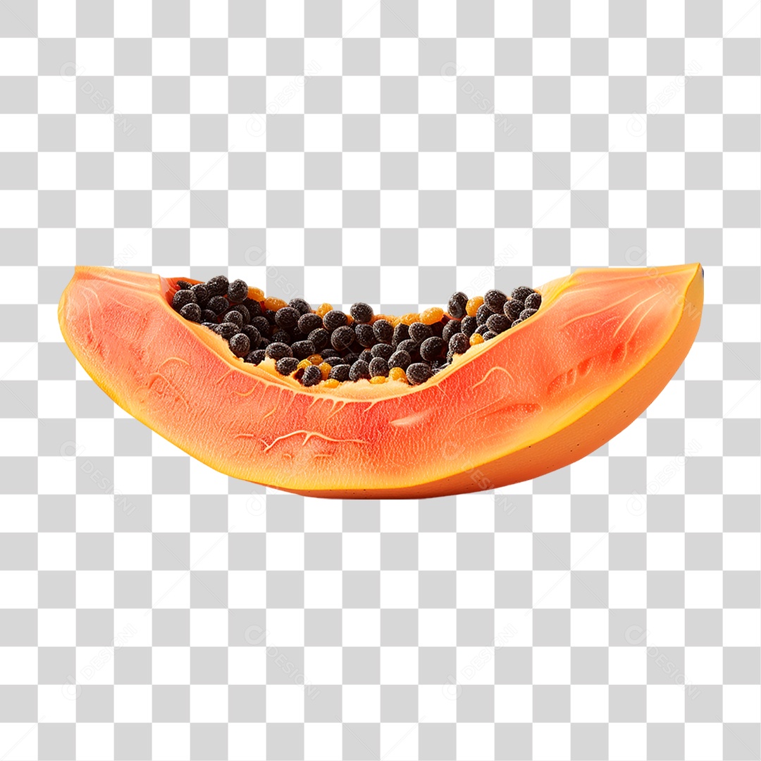 Fatia de Mamão PNG Transparente