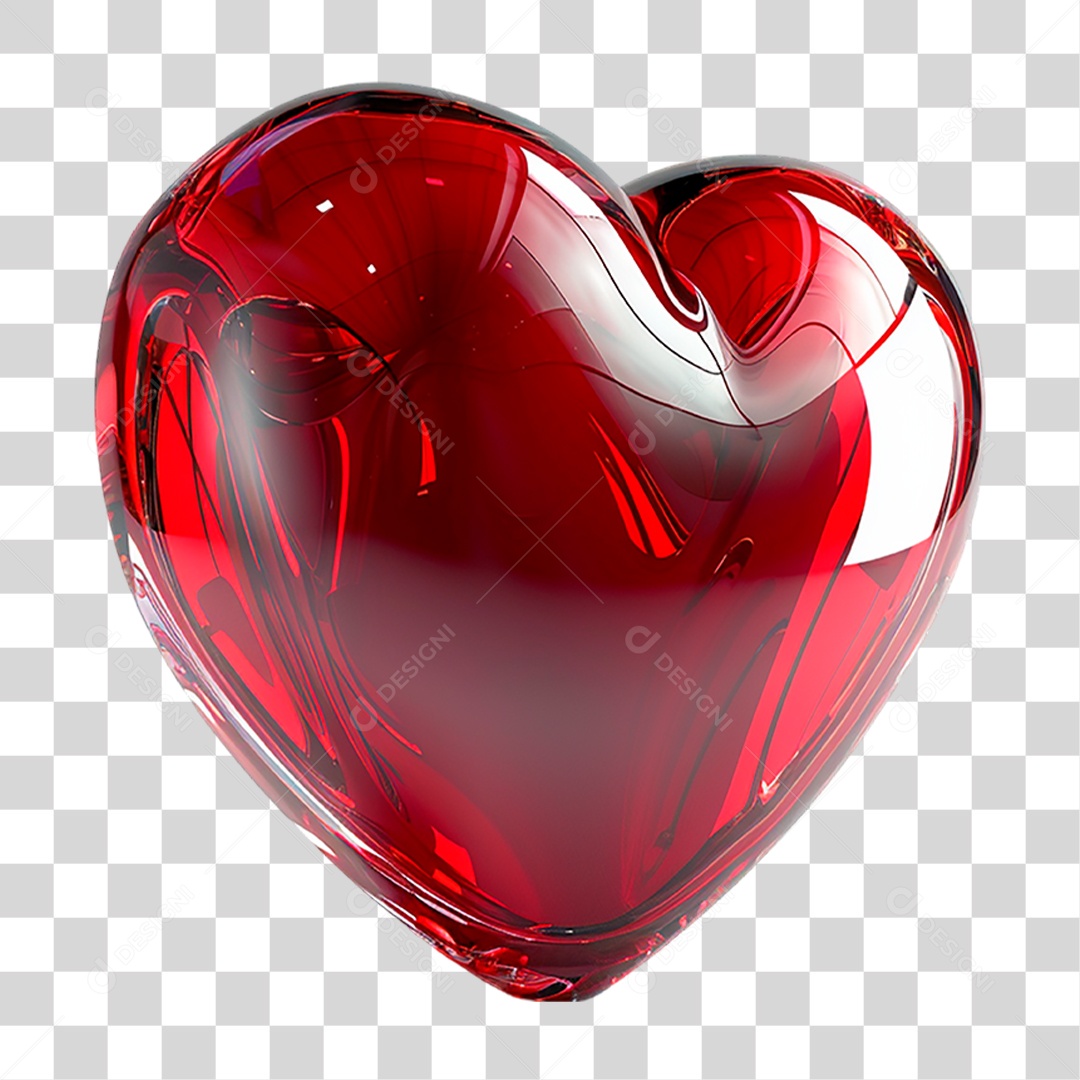 Coração Brilhante PNG Transparente