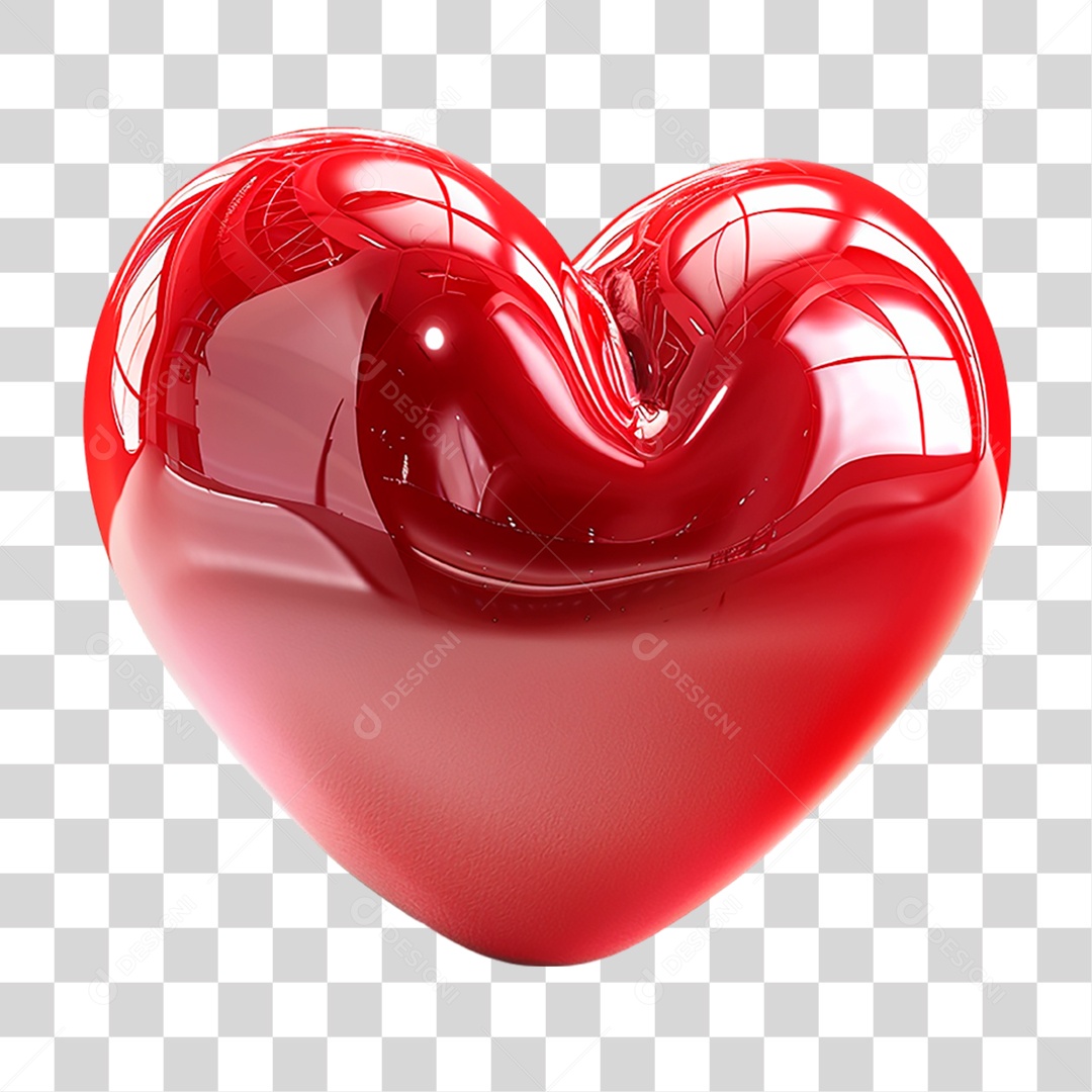 Coração Brilhante PNG Transparente