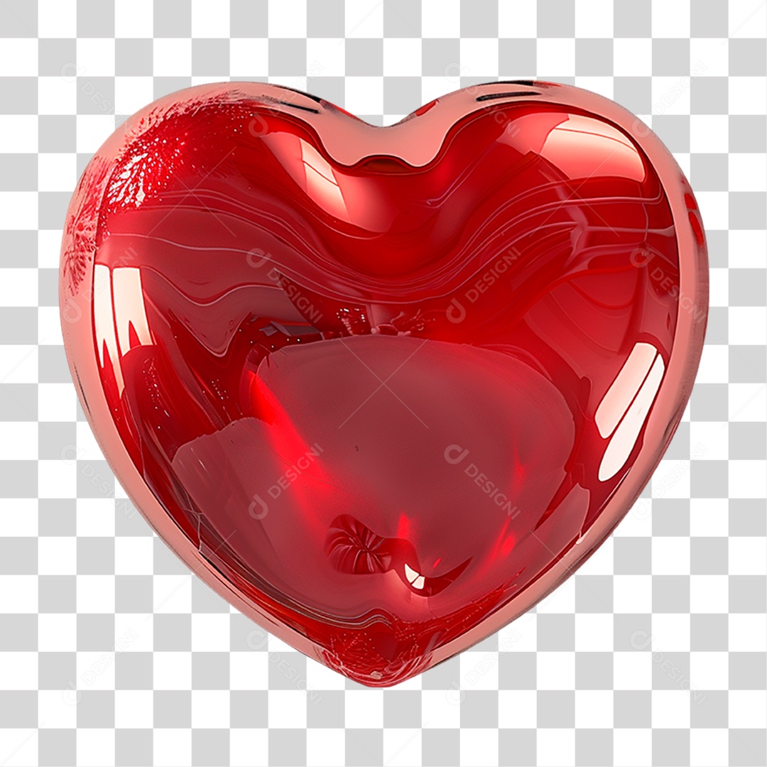 Coração Brilhante PNG Transparente