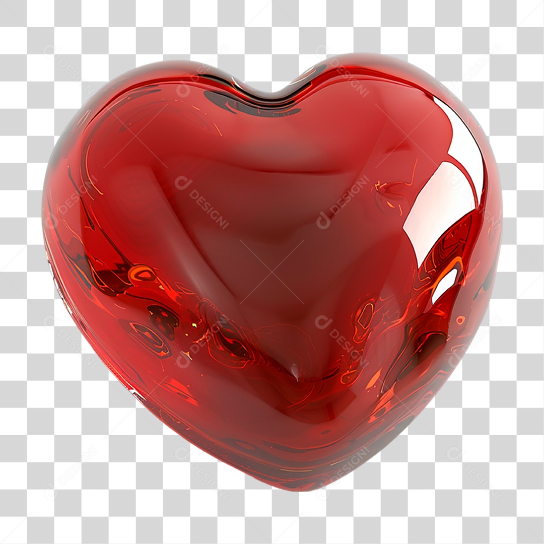 Coração Brilhante PNG Transparente