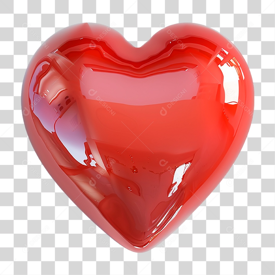 Coração Brilhante PNG Transparente