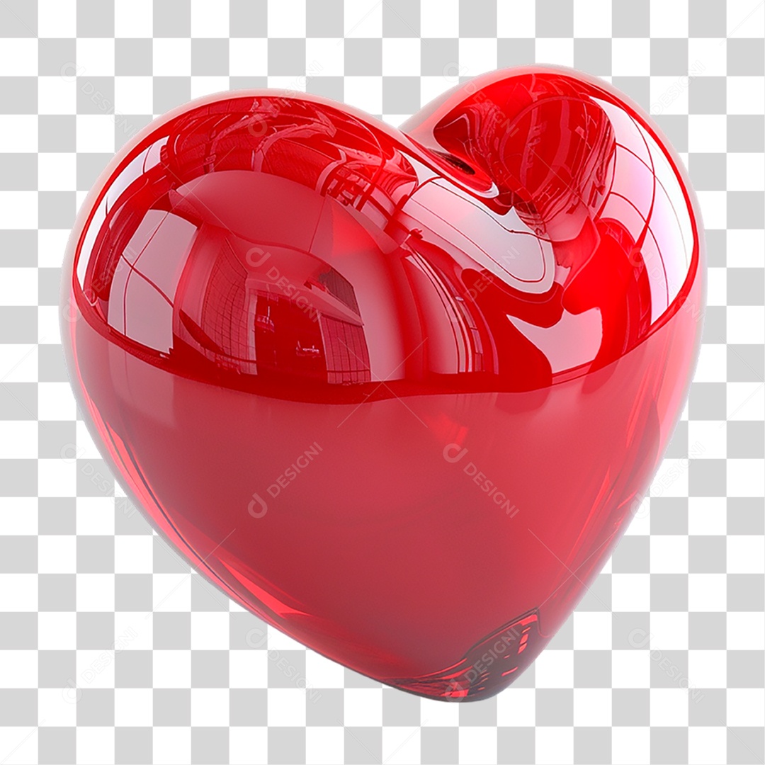 Coração Brilhante PNG Transparente