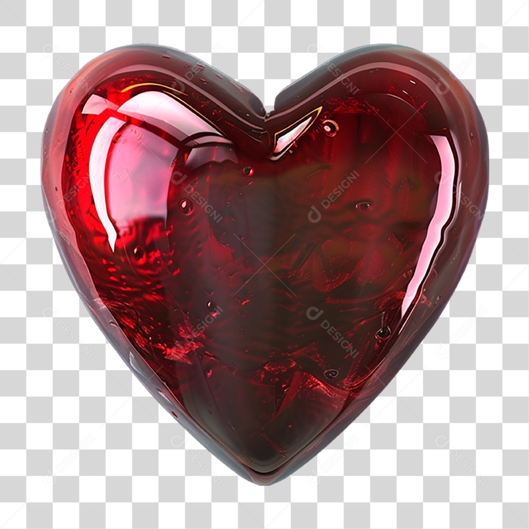 Coração Brilhante PNG Transparente