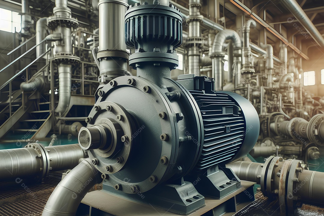 Bomba de água usado em plantas industriais no sistema tubulação de abastecimento de água