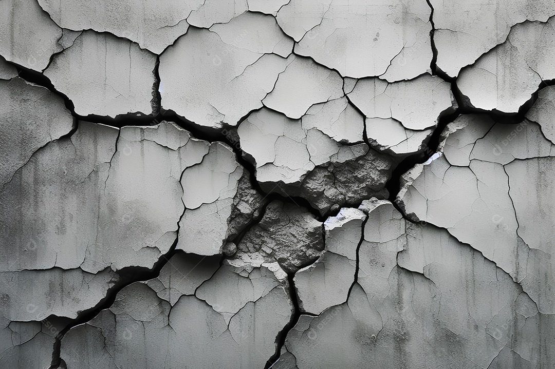 Cracks at the bottom of the texture surface of the cement wall