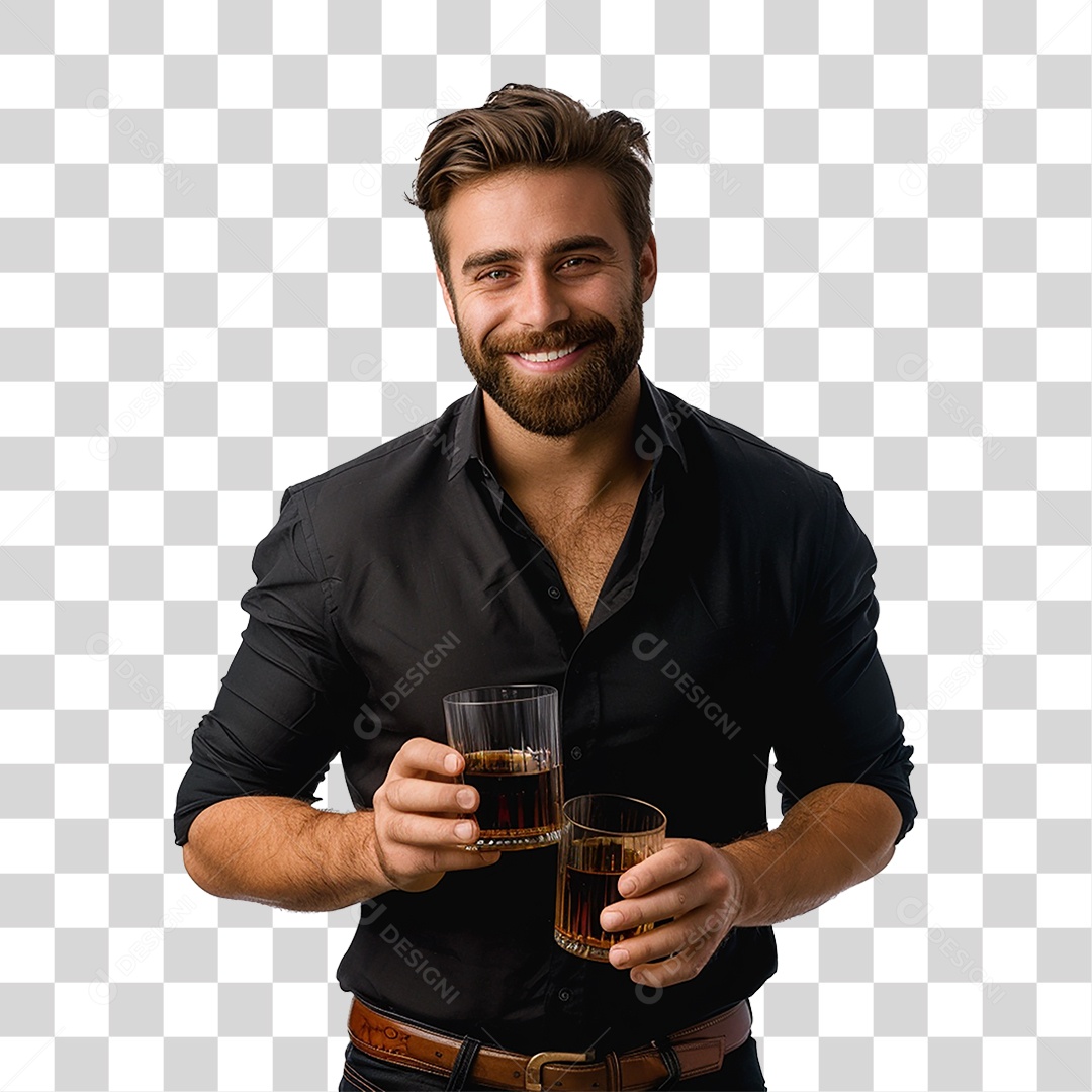 Pessoa Bebendo PNG Transparente