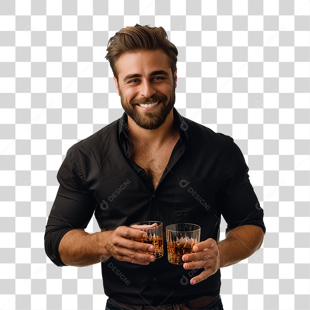 Pessoa Bebendo PNG Transparente