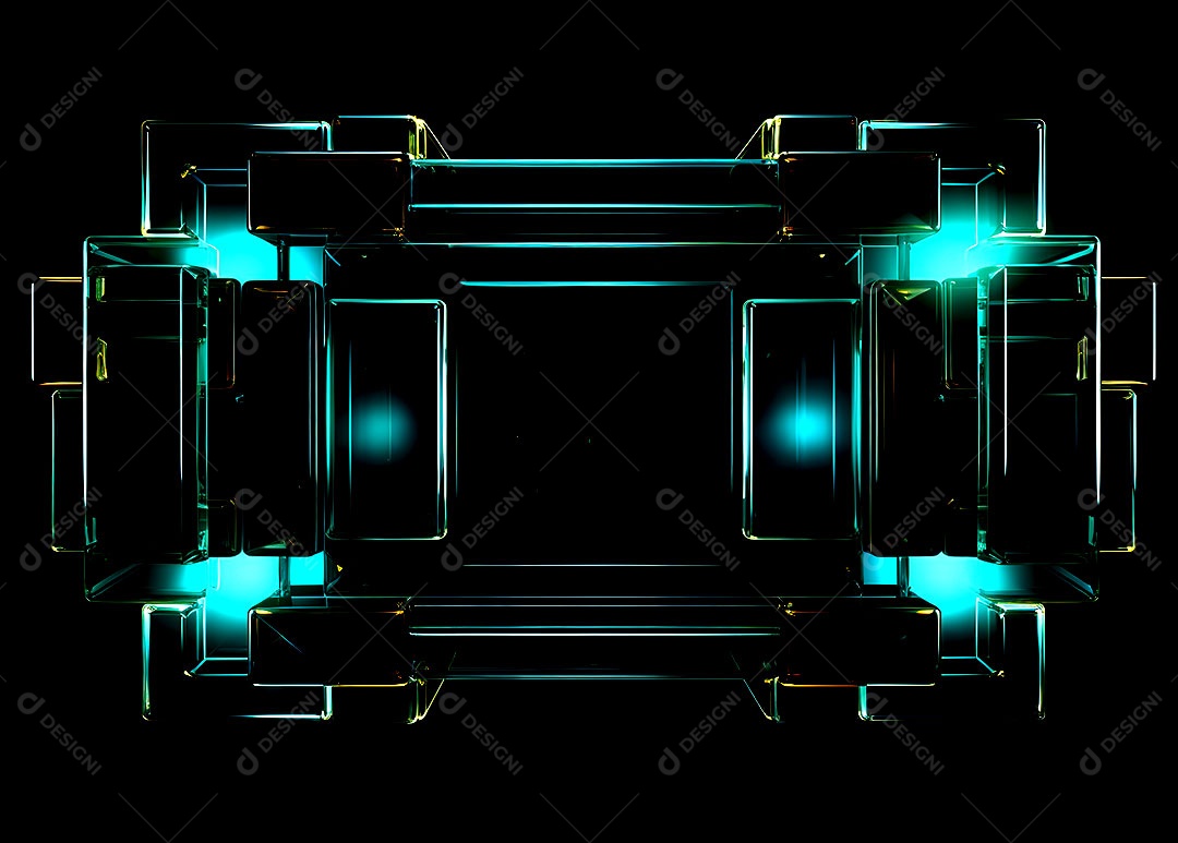 Design neon em formas neon no estilo minimalista