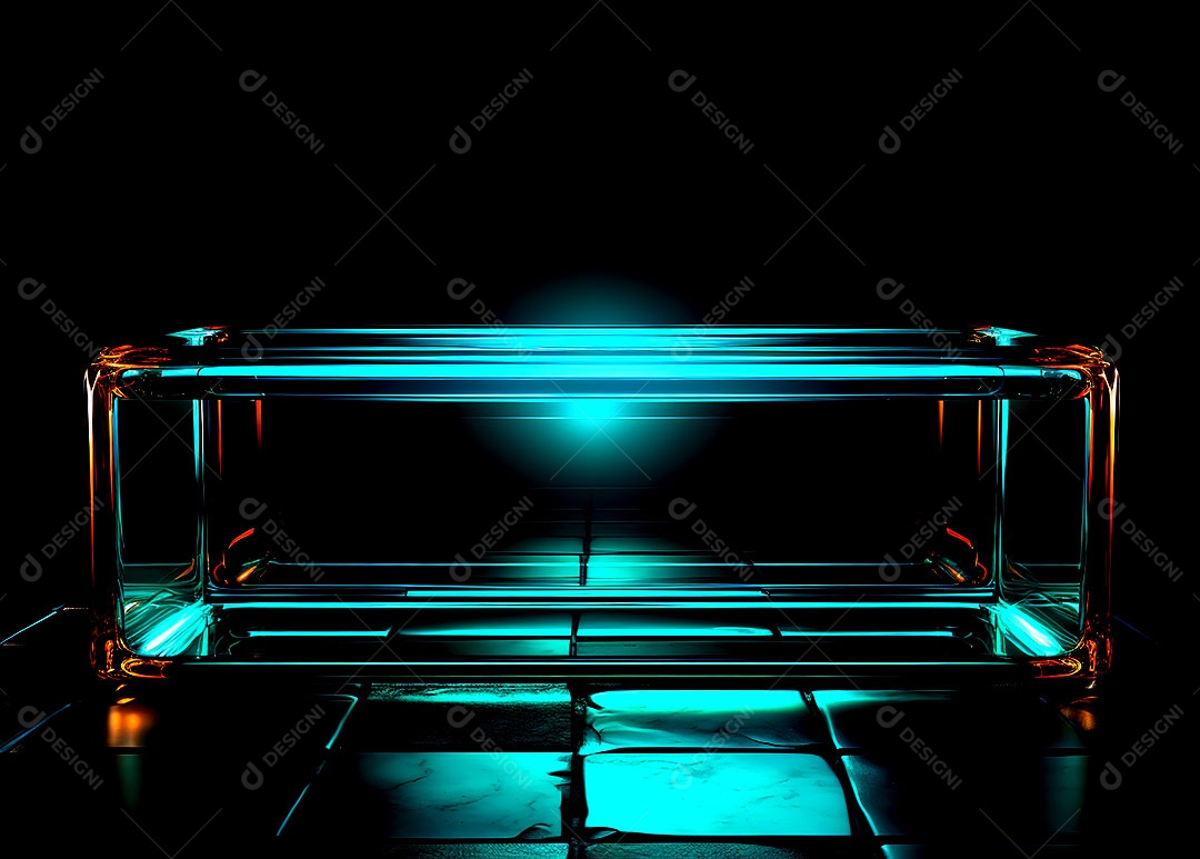 Design neon em formas neon no estilo minimalista