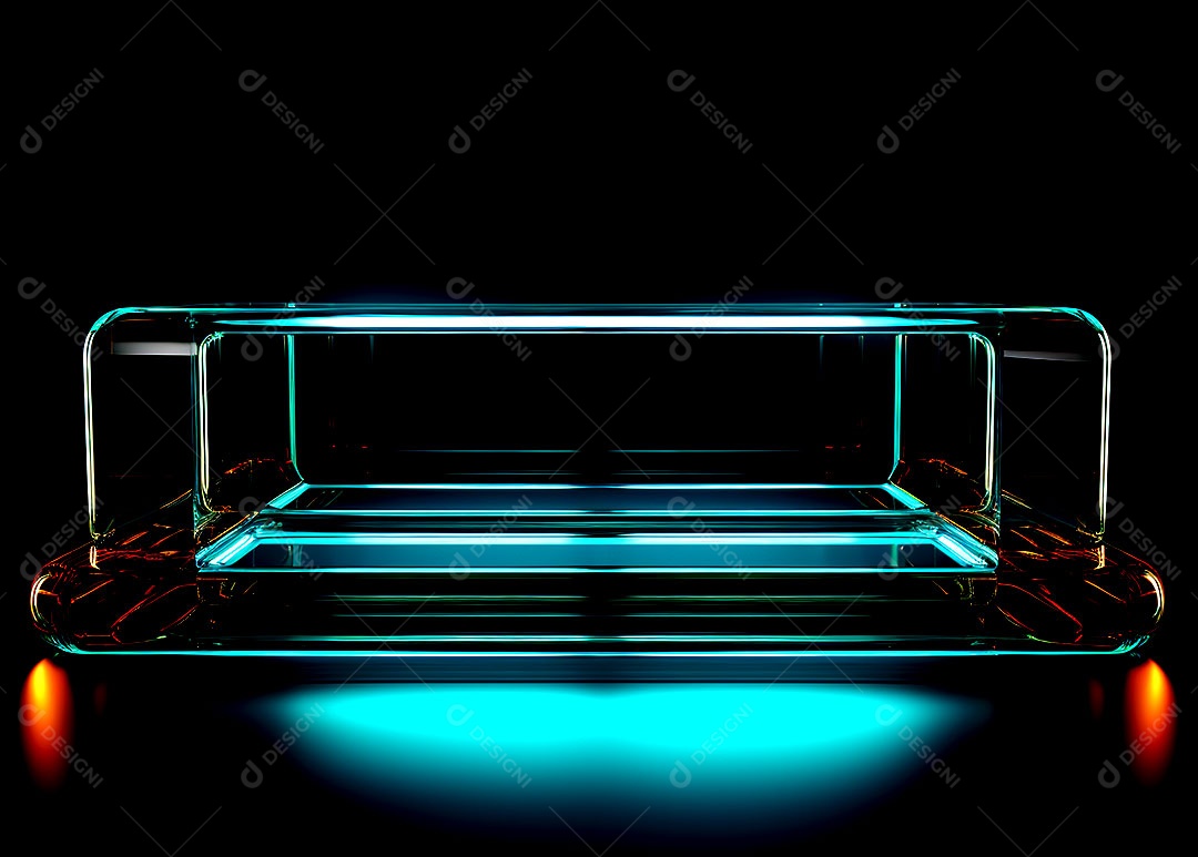 Design neon em formas neon no estilo minimalista