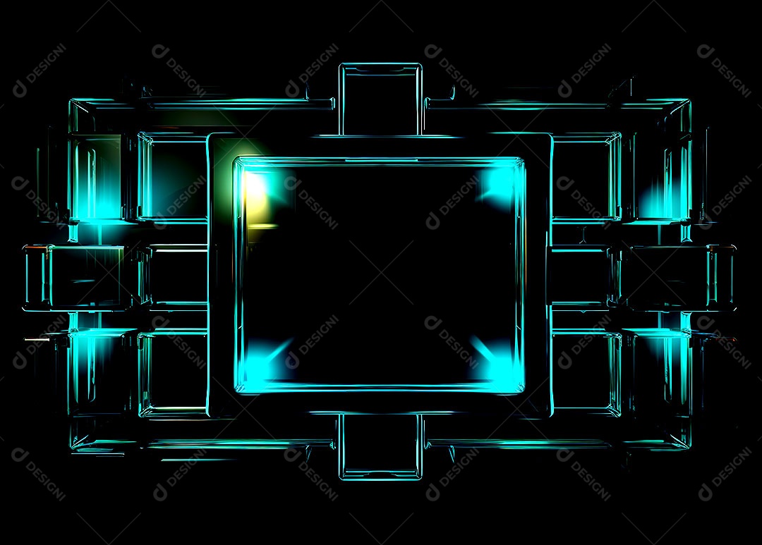 Design neon em formas neon no estilo minimalista